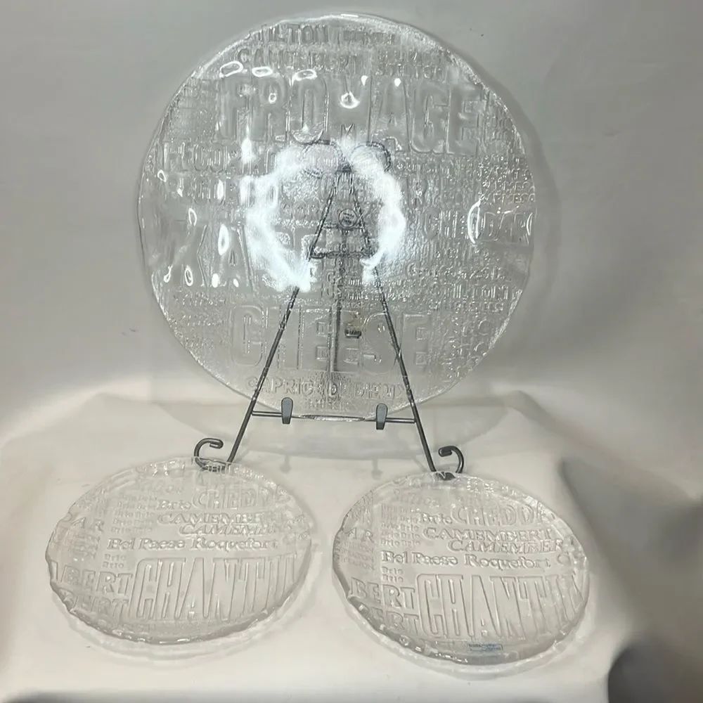 Chartecurie Tray 11 1/2 Serving Cutting Platter Saucers 7 1/4 In Embossed Italy